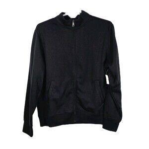 NWT Amazon Essentials Men's XL Black Mock Neck Fleece Zip Up